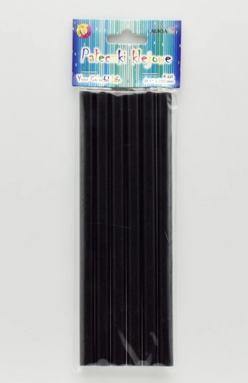 Klej do pistoletu czarny 11mm 6szt, Aliga