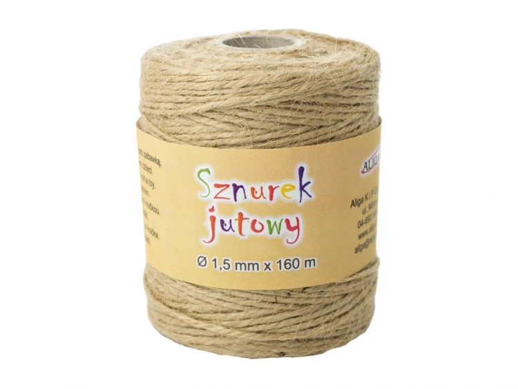 Sznurek jutowy 1,5mmx160m, Aliga