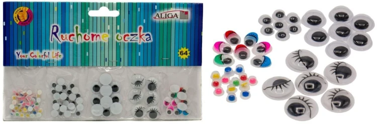 Ruchome oczka 64szt, Aliga