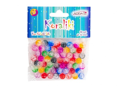 Koraliki plastikowe 10mm 56szt, Aliga