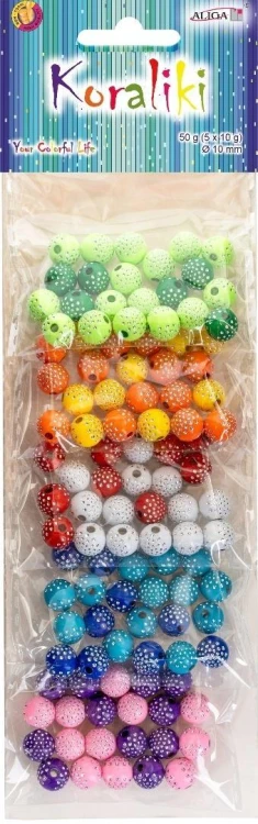 Koraliki plastikowe 10mm 50g, Aliga