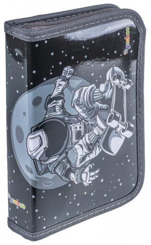 Piórnik z wyposaż. 1-komorowy Astronauta czarny