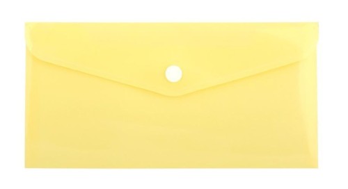 Teczka koperta DL PP pastel żółty, Biurfol