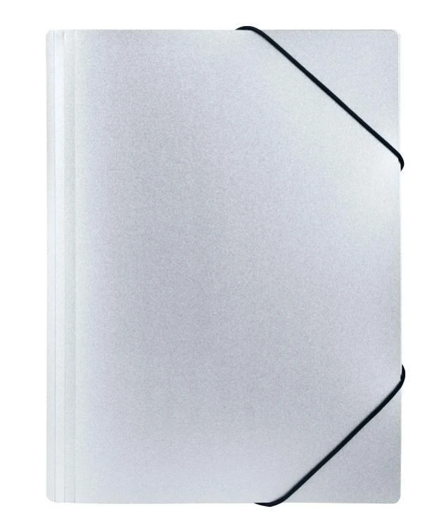 Teczka z gumką A4 PP stardust silver, Biurfol