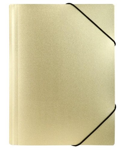 Teczka z gumką A4 PP stardust gold, Biurfol