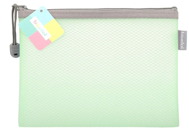 Saszetka na zamek A5 EVA pastel zielony, Biurfol
