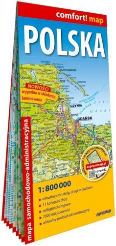 Comfort map Polska 1:800 000, praca zbiorowa