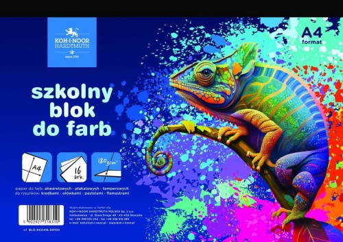 Blok szkolny A4/16K 180g Kameleon, Koh-I-Noor