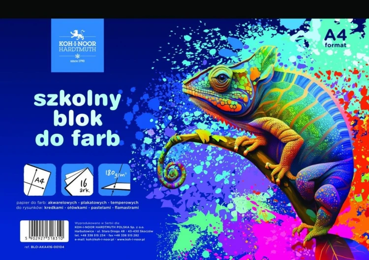 Blok szkolny A4/16K 180g Kameleon, Koh-I-Noor
