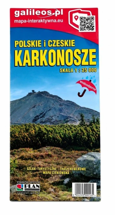 Mapa turyst. Polskie i Czeskie Karkonosze 1:25 000