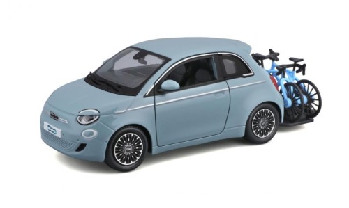 Eurotrek - Fiat 500e (2023) With Bikes Light Blue