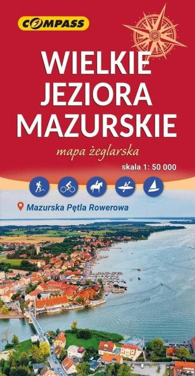 Mapa - Wielkie Jeziora Mazurskie, praca zbiorowa