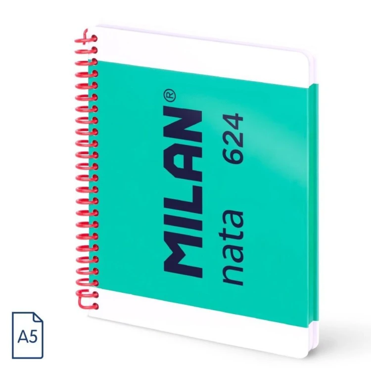 Zeszyt na spirali A5/80K linia 1918 zielony MILAN