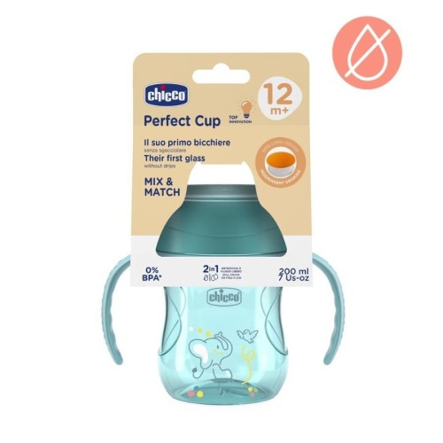 Kubek 360` do nauki samodzieln picia 200ml turkus