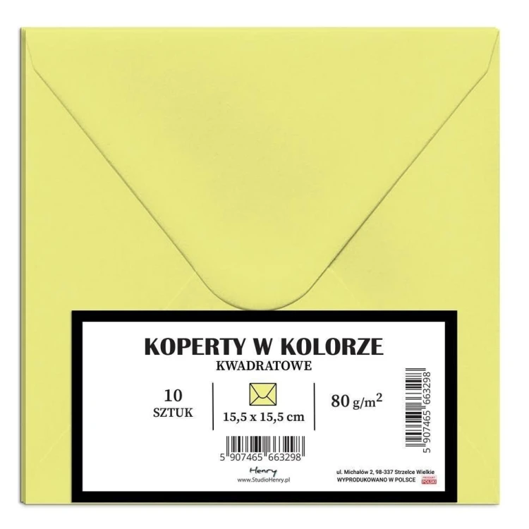 Koperty A5 blady żółty 10szt, Henry