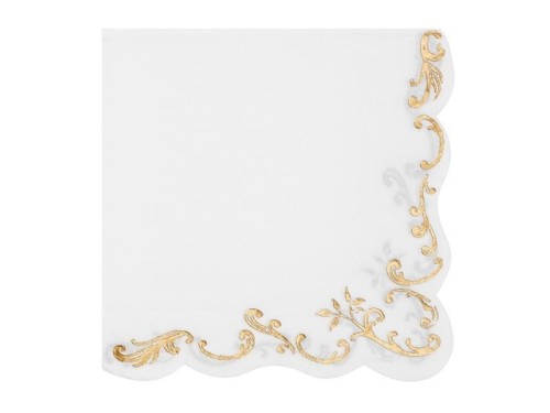 Serwetki Ornament 33x33cm białe 12szt