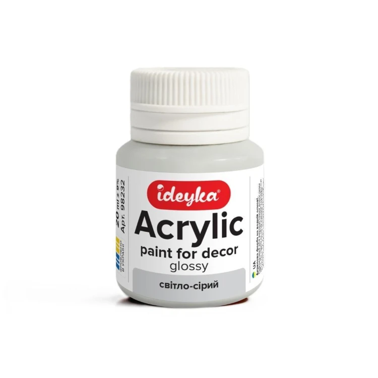 Farba akrylowa jasnoszara 20ml, Ideyka
