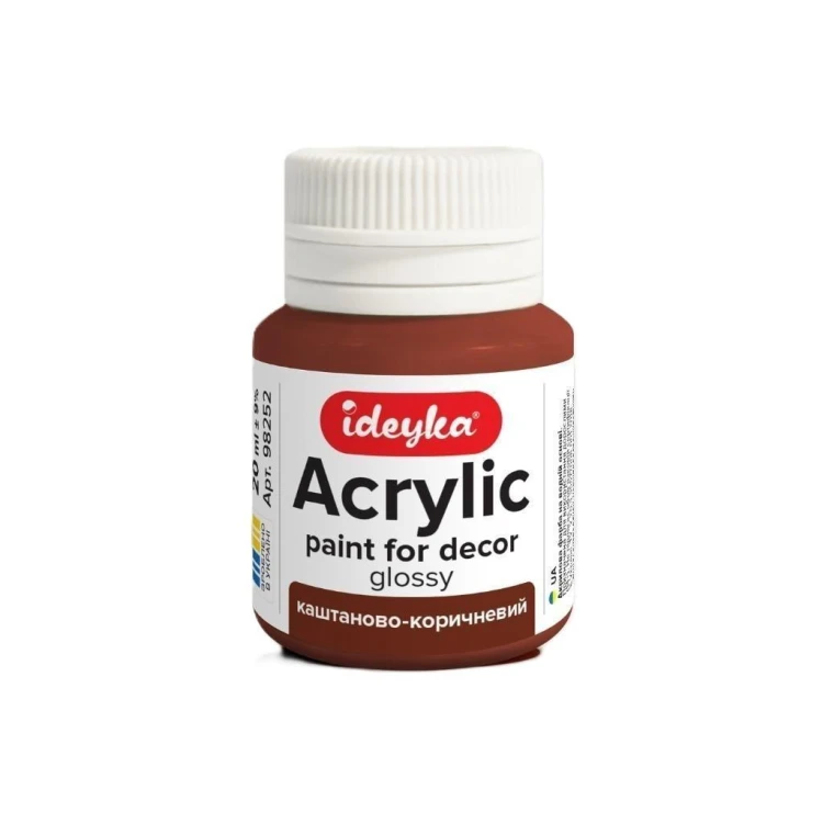 Farba akrylowa Kasztanowy brąz 20ml, Ideyka