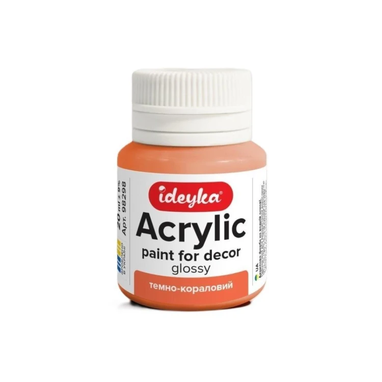 Farba akrylowa Ciemny koral 20ml, Ideyka