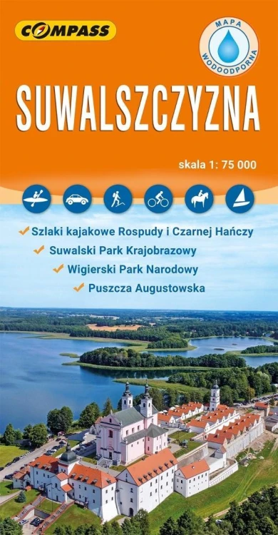 Mapa turystyczna - Suwalszczyzna laminowana