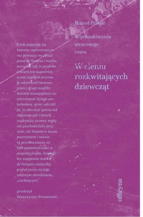 W cieniu rozkwitających dziewcząt, Marcel Proust