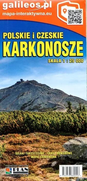 Mapa - Karkonosze Polskie i Czeskie 1:25 000