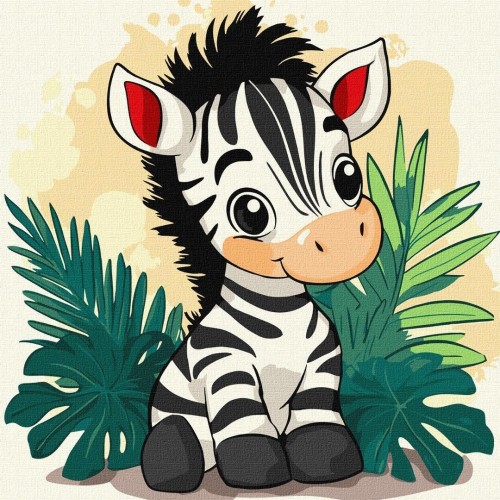 Malowanie po numerach - Wesoła zebra Kids, Ideyka