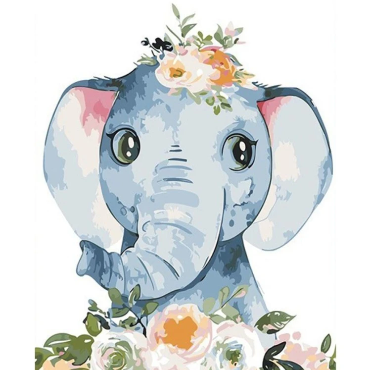 Malowanie po numerach 40x50cm Słonik, Koh-I-Noor