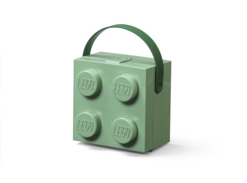 LEGO(R) pojemnik klocek z rączką czwórka oliwkowy