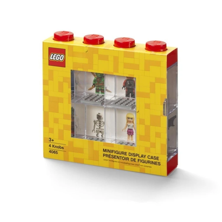 Lego(R) witrynka na 8 minifigurek czerwona, NHG