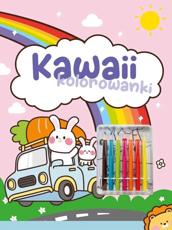 Kawaii kolorowanki różowa, praca zbiorowa