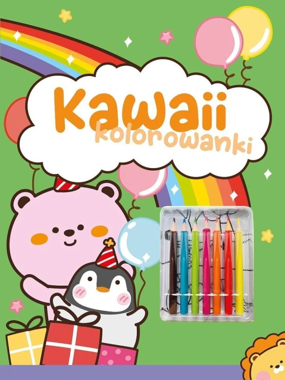 Kawaii kolorowanki zielona, praca zbiorowa