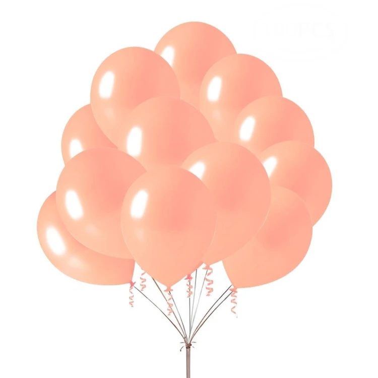 Balon różowy metalizowany 30cm 30cm 5szt
