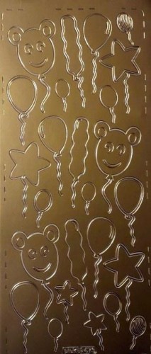 Stiker ażurowy 10x23cm złoty, Galeria Hobby
