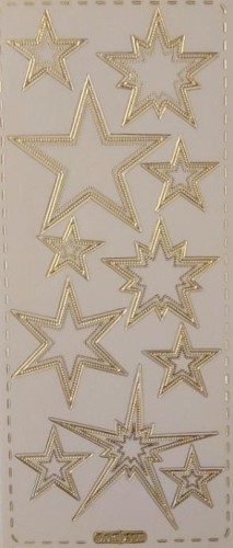 Stiker ażurowy 10x23cm transparentny złoty