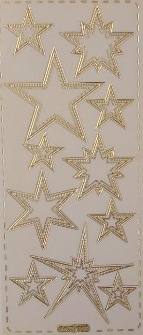 Stiker ażurowy 10x23cm transparentny złoty