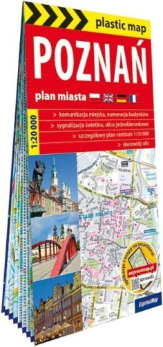 Plastic map Poznań 1:20 000 plan miasta