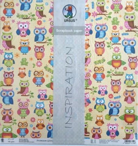 Papier do scrapbookingu 190g 30,5x30,5cm 5 ark.