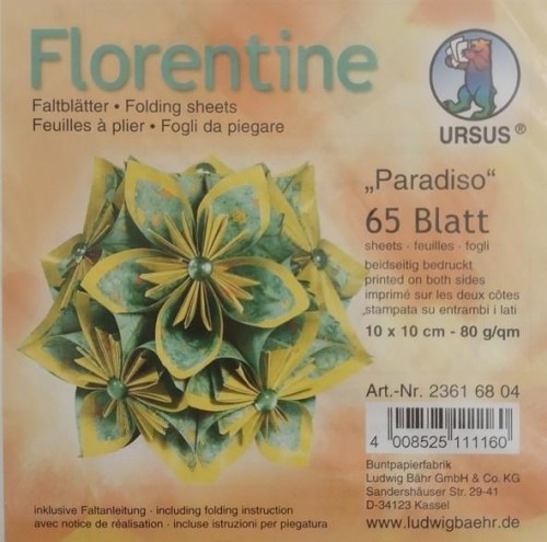 Origami 80g/qm Florentine Parsdiso 10x10 cm 65 ark