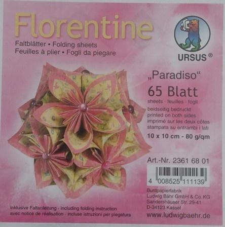 Origami 80g /qm Florentine Parsdiso 10x10cm 65ark