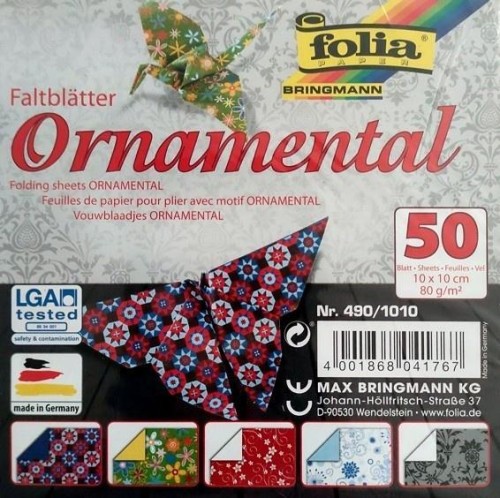 Origami ornament 80g 10x10cm 50ark, Galeria Hobby