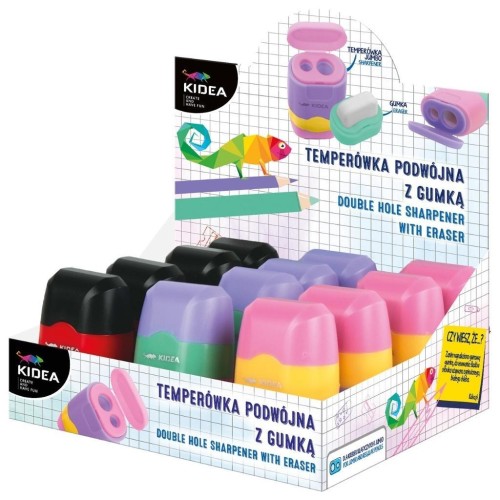 Temperówka podwójna z gumką (12szt) KIDEA, DERFORM