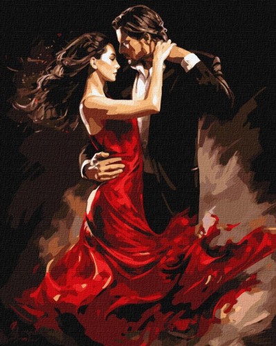 Malowanie po numerach - Tango miłości 40x50cm