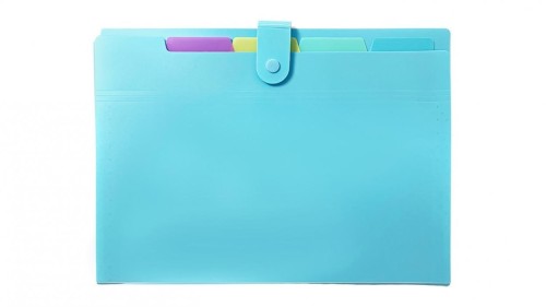 Teczka A4 PP harmonijkowa pastel niebieski