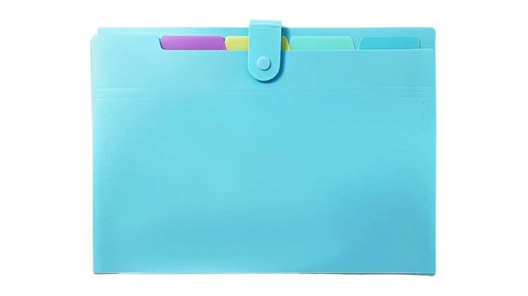 Teczka A4 PP harmonijkowa pastel niebieski