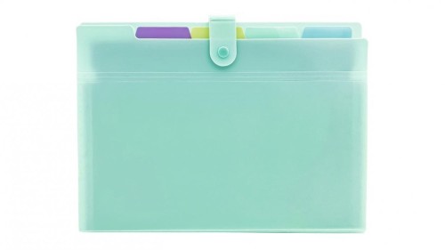 Teczka A4 PP harmonijkowa pastel zielony, Biurfol