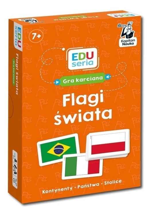 Kapitan Nauka EDUseria. Flagi świata. Gra karciana