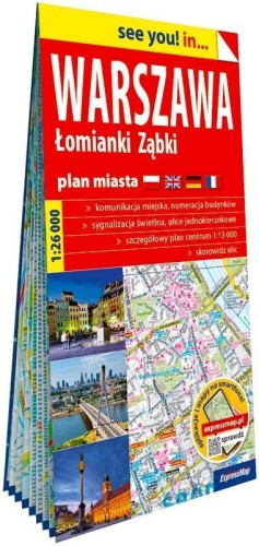 Plastic map Warszawa, Łomianki, Ząbki mapa