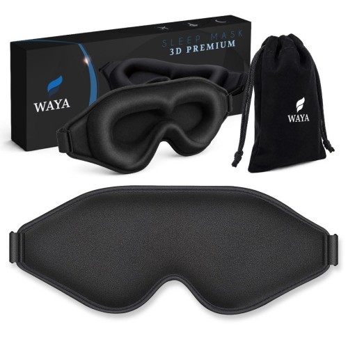 Opaska na oczy do spania 3D Premium czarna, Sipo
