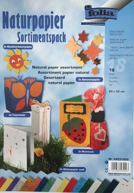 Zestaw papierów naturalnych 18szt, Galeria Hobby
